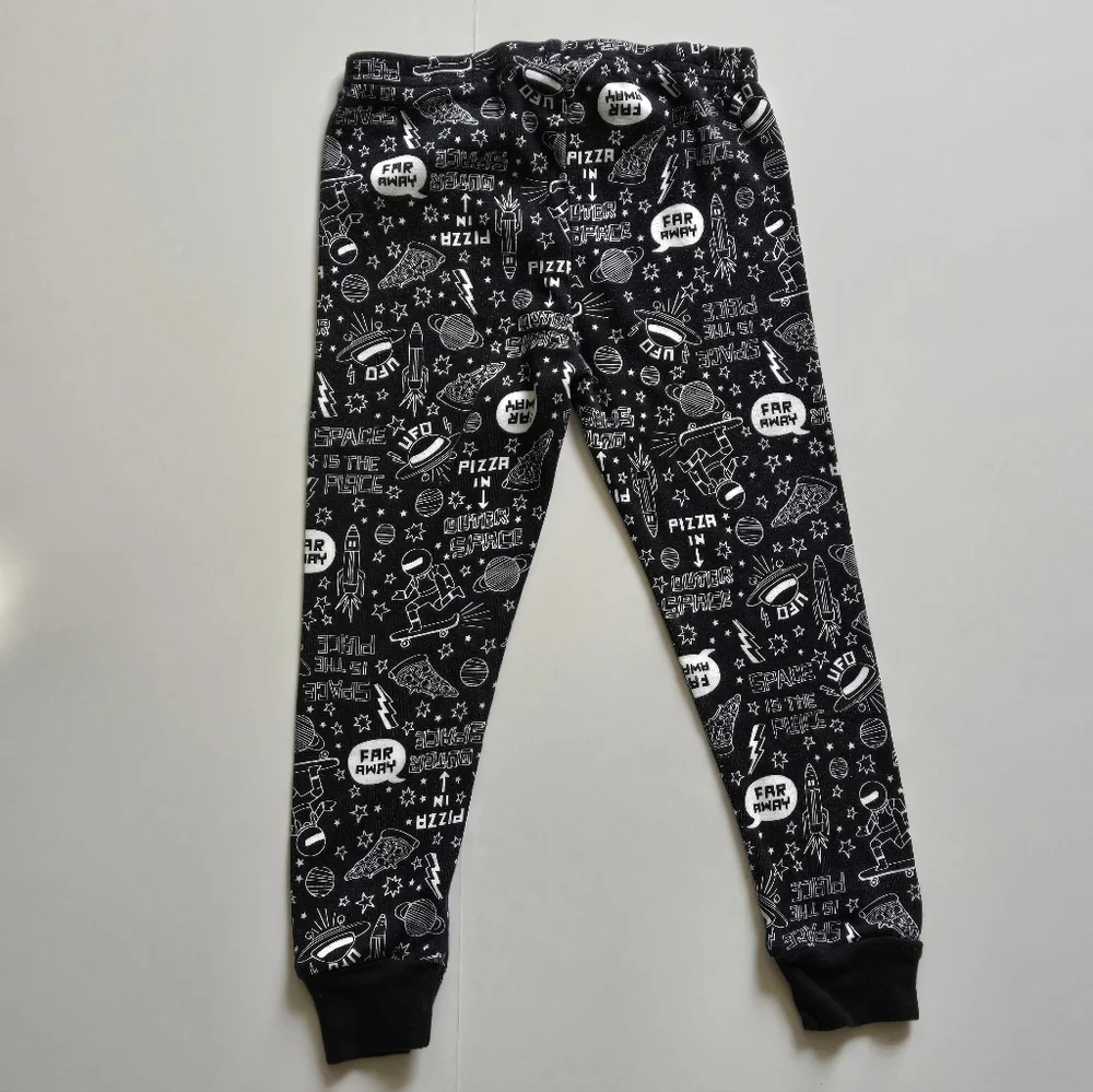 Carter's/Kids Black Graphic Long‎ Sleeve Shirt and Pants Pajama Set /Size 3t
